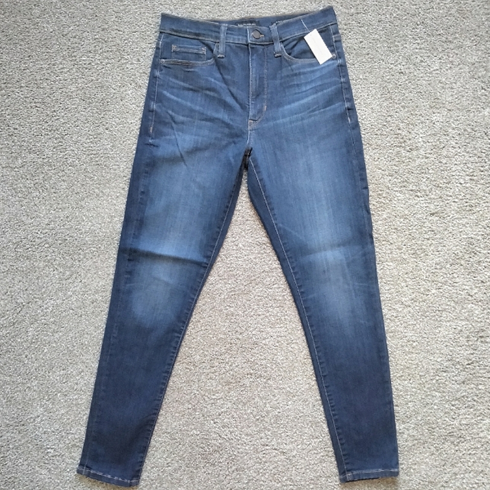 NWT 27 4 BR Premium Denim High Rise Skinny Mid Wash Ankle Length Jeans NEW